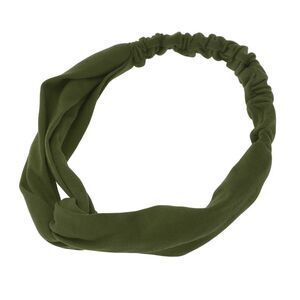 Simple Solid Elastic Cross Headwrap Army Green